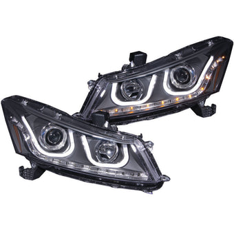 compare product ANZO 2008-2012 Honda Accord Projector Headlights w/ U-Bar Black