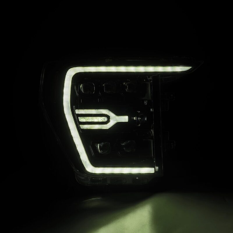 AlphaRex 21 - 22 Ford F - 150 NOVA LED Proj Headlights Plank Style Alpha Blk w/Activ Light/Seq Signal - My Store