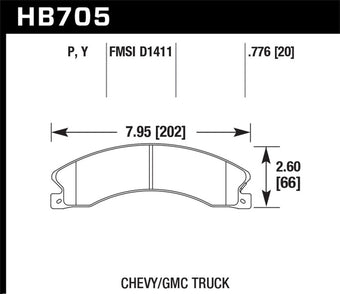 compare product Hawk Chevy/GMC Express/Silverado/Savana/Sierra 15/25/35/4500 SuperDuty Rear LTS Brake Pads