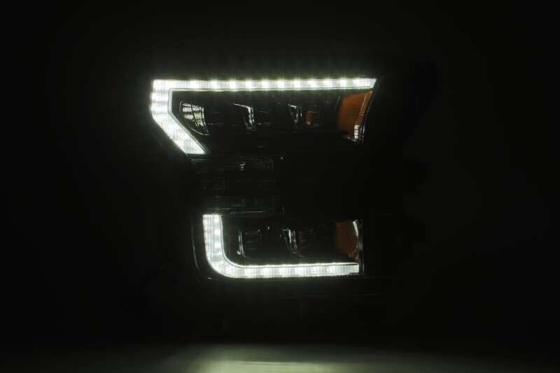 AlphaRex 17 - 20 Ford Raptor NOVA LED Proj Headlights Plank Style Alpha Black w/Activ Light/Seq Signal - My Store