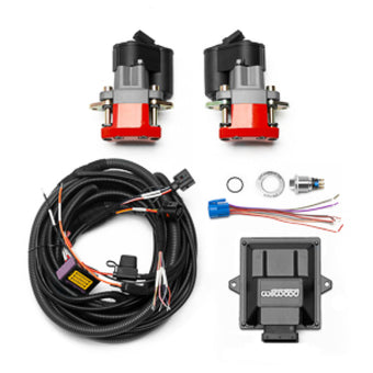 compare product Wilwood Electronic Parking Brake Rear Retrofit Kit w/ Switch Harness - Red Powder Coat Caliper