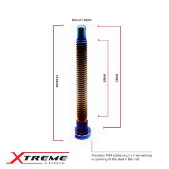 compare product BLOX Racing Titanium Extended Wheel Studs M12X1.5mm 8Pcs Honda Fitment - Burnt