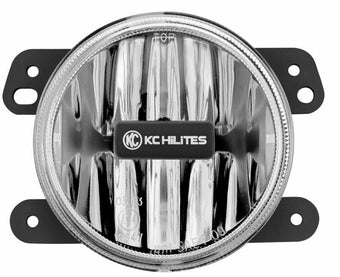 compare product KC HiLiTES 10-18 Jeep JK 4in. Gravity G4 LED Light 10w SAE/ECE Clear Fog Beam (Single)