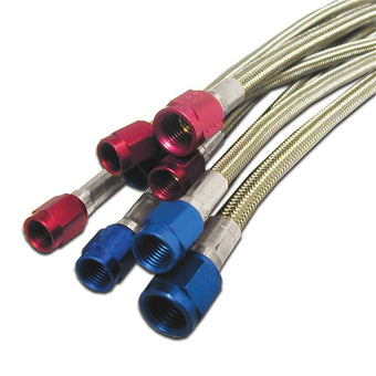compare product Nitrous Express 3AN 72in SS Braided Hose - Black