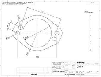 compare product Turbo XS 4 Hole 3in Gasket 105mm Center-to-Center (Fits WS-MP-V2 / WS02-RMA / WS02-RMA-TI)