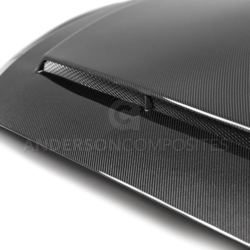 Anderson Composites 2018 Ford Mustang Super Snake Double Sided Carbon Fiber Hood - My Store