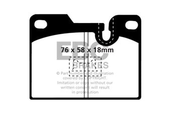 compare product EBC 79-88 Porsche 924 2.0 Turbo Yellowstuff Rear Brake Pads