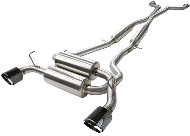 aFe Takeda 2 - 1/2in 304SS Cat - Back Exhaust Infiniti G37 08 - 13/Q60 14 - 15 V6 - 3.7 w/ Carbon Fiber Tips - My Store