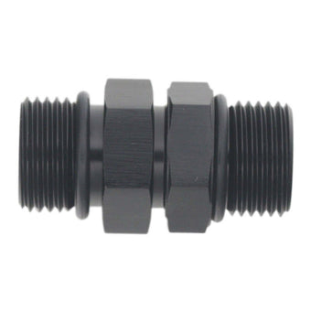 compare product DeatschWerks 8AN ORB Male to 8AN ORB Male Swivel Adapter - Anodized Matte Black
