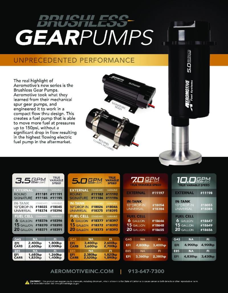 Aeromotive Brushless Pro - Series Fuel Pump External In - Line - My Store