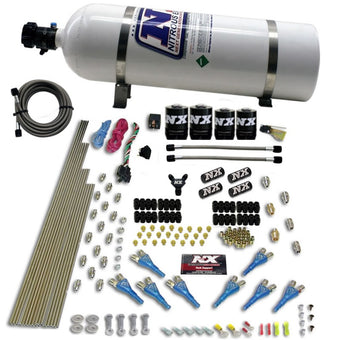 compare product Nitrous Express 8 Cyl Shark Direct Port 4 Solenoids Nitrous Kit (200-600HP) w/15lb Bottle