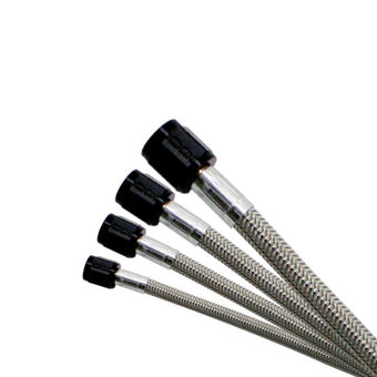 compare product Nitrous Express 4AN 4ft Stainless Steel Braided Hose - Black