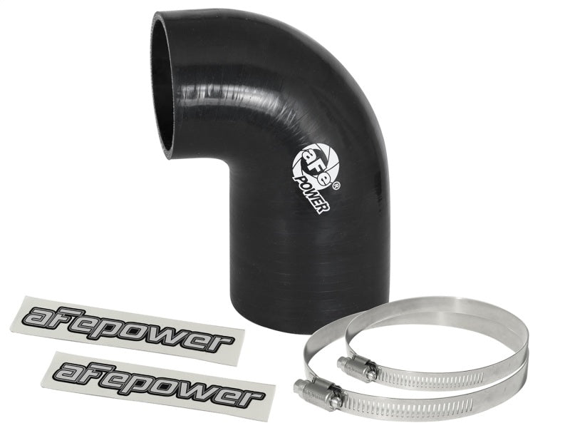 aFe Magnum FORCE CAI Univ. Silicone Coupling Kit (3in. ID to 2.5in. ID) 90 Deg. Elbow Reducer - Blk - My Store