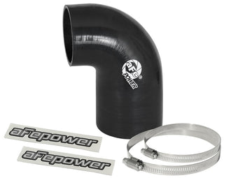 compare product aFe Magnum FORCE CAI Univ. Silicone Coupling Kit (3in. ID to 2.5in. ID) 90 Deg. Elbow Reducer - Blk