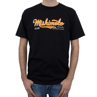 compare product Mishimoto Mens Athletic Script Black T-Shirt - X-Large