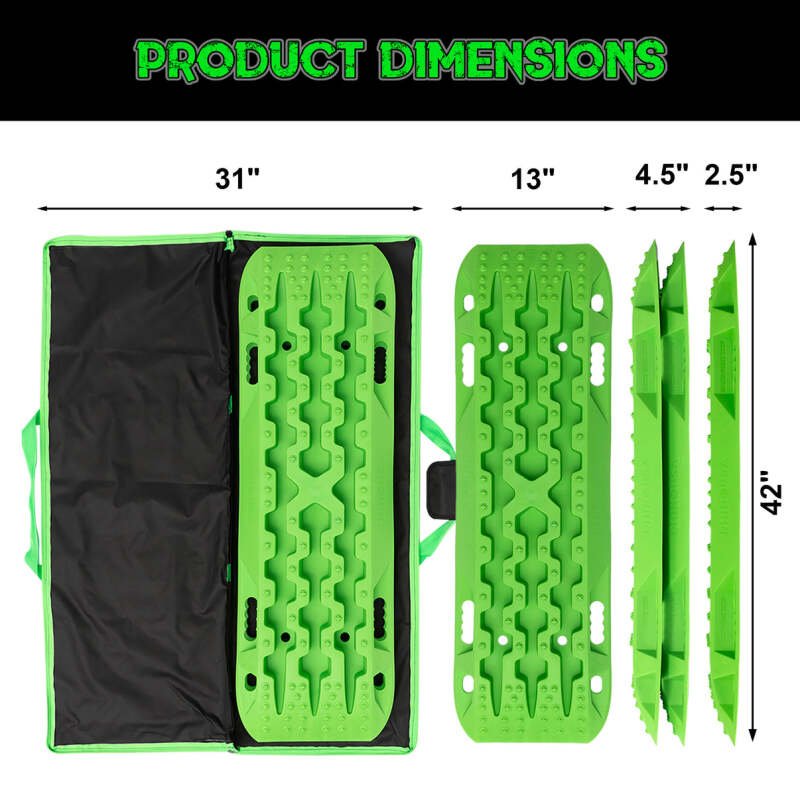 Rhino USA Recovery Traction Boards - Green (Pair) - My Store