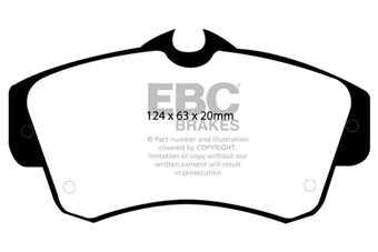 compare product EBC 00-11 Chrysler PT Cruiser 2.4 Redstuff Front Brake Pads