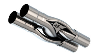 compare product Borla Universal Hydroformed Switchfire X-Pipe 3in ID 3in OD Outlets W/O Notches