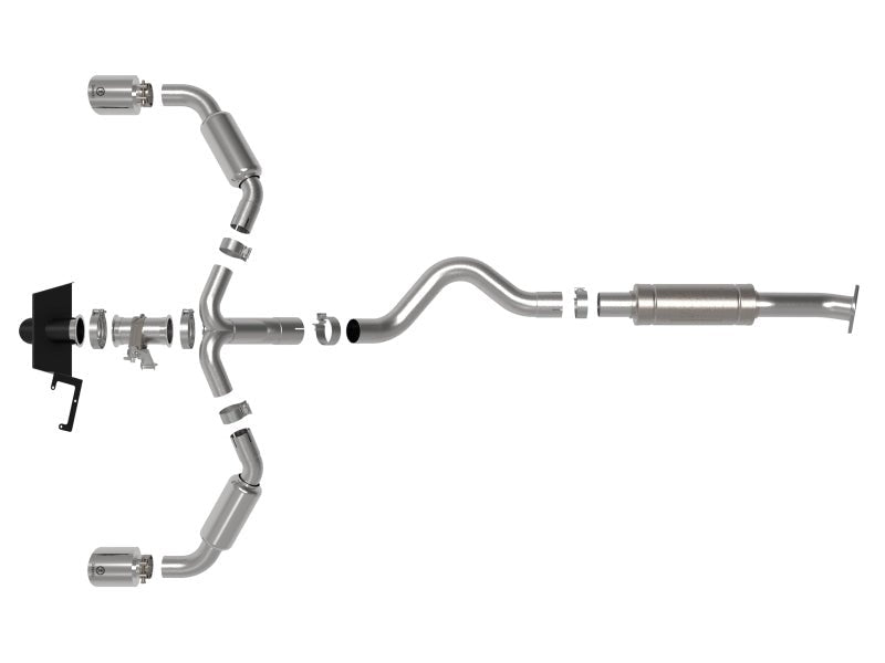 aFe 23 - 24 Toyota GR Corolla L3 1.6L (t) Gemini XV 3in to 2 - 1/2in Cat Back Exhaust w/ Polished Tips - My Store