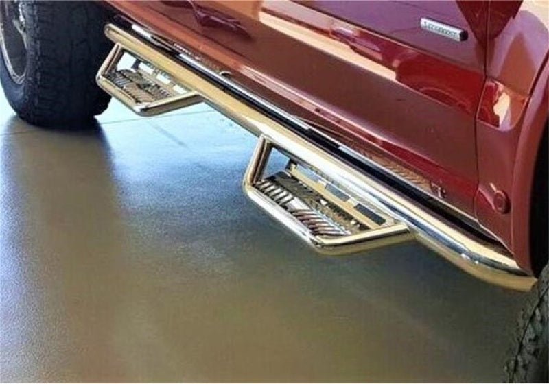 N - Fab Podium SS 17 - 18 Ford F - 250/F - 350 Super Duty SuperCab - Polished Stainless - Cab Length - 3in - My Store