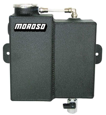 compare product Moroso Universal Dual Coolant Expansion/Recovery Catch Tank - Black Powder Coat