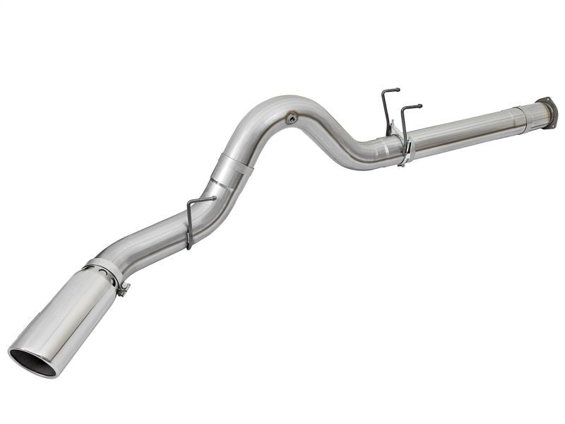 aFe ATLAS 5in DPF - Back Alum Steel Exhaust System w/Polished Tip 2017 Ford Diesel Trucks V8 - 6.7L (td) - My Store