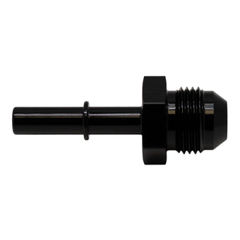 compare product DeatschWerks 8AN Male Flare to 5/16in Male EFI Quick Connect Adapter - Anodized Matte Black
