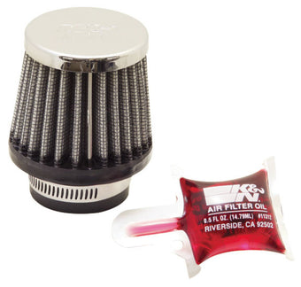 compare product K&N Universal Chrome Filter 1 3/8 inch FLG / 2 1/2 inch Base / 2 inch Top / 2 1/4 inch Height