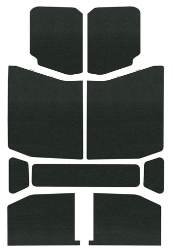 compare product DEI 18-23 Jeep Wrangler JL 4-Door Boom Mat Headliner - 9 Piece - Black
