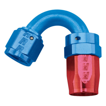 compare product Russell Performance -8 AN Red/Blue 150 Degree Full Flow Swivel Hose End (With 3/4in Radius)