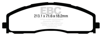 compare product EBC 13+ Ford F250 (inc Super Duty) 6.2 (2WD) Greenstuff Front Brake Pads