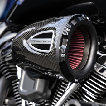 compare product Performance Machine 17-23 Touring, 18-24 107/114/117 CI Softail C4 Series Air Cleaner - CF/Black Ops
