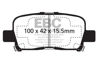 compare product EBC 00-02 Acura MDX 3.5 Ultimax2 Rear Brake Pads
