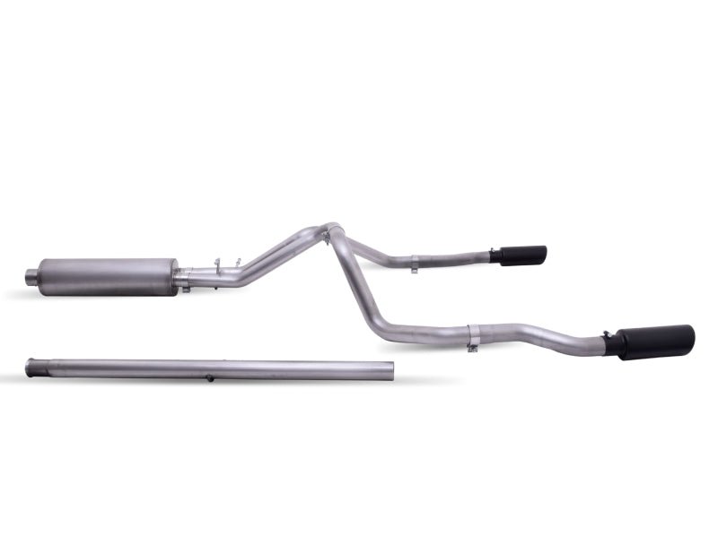 Gibson 19 - 22 Chevrolet Silverado 1500 Custom 5.3L 3in/2.5in Cat - Back Dual Split Exhaust - Black Elite - My Store