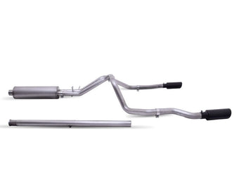 compare product Gibson 19-22 Chevrolet Silverado 1500 Custom 5.3L 3in/2.5in Cat-Back Dual Split Exhaust- Black Elite