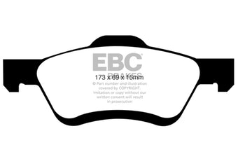 compare product EBC 08-09 Ford Escape 2.3 Ultimax2 Front Brake Pads