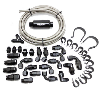 compare product Snow Performance 10AN Braided Stainless Fuel Line Kit