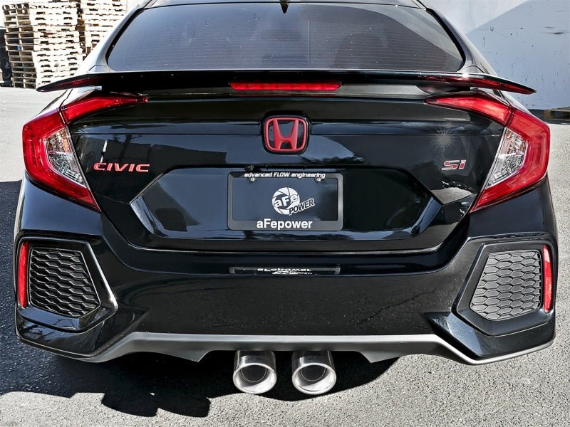 aFe Takeda 3in 304 SS Cat - Back Exhaust System w/ Polished Tips 2017 Honda Civic Si I4 1.5L (t) - My Store