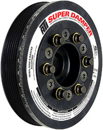compare product ATI Damper - 8.074in - Alum - 10 & 6 Grv - Ford Coyote 5.0 - 20 Per OD - w/A/C Pulley