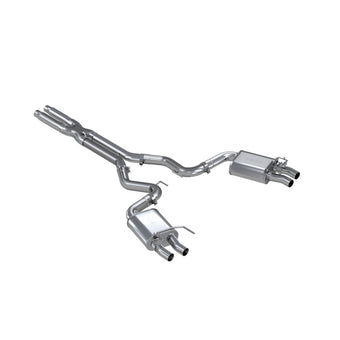 compare product MBRP 16-20 Ford GT350/GT350R Dual Quad Split Rear Outlet 3in Cat Back T304 Exhaust