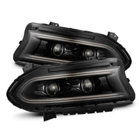 AlphaRex 15 - 23 Dodge Charger LUXX LED Proj Headlights Alpha - Black w/Actv Light & Seq.Sig / SB DRL - My Store