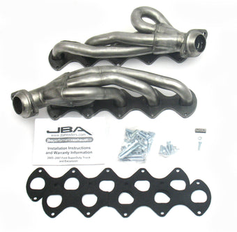 compare product JBA 05-10 Ford F-Series 6.8L 3V V10 1-1/2in Primary Raw 409SS Cat4Ward Header