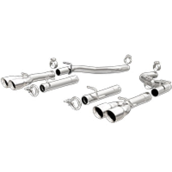 compare product MagnaFlow Axle-Back, SS, 2.5in, Quad Split Rear 3.5in Tip 2015 Dodge Challenger R/T 5.7L