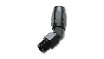 compare product Vibrant -8AN Male NPT 45Degree Hose End Fitting - 3/8 NPT