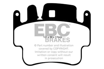 compare product EBC 98-05 Porsche 911 996 3.4 Carrera 2 (Iron Rotor) Redstuff Frt Brake Pad (Check EBC Fit Guide)
