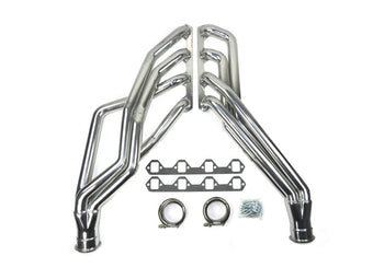 compare product JBA 65-73 Ford Mustang 351W SBF 1-3/4in Primary Silver Ctd Long Tube Header