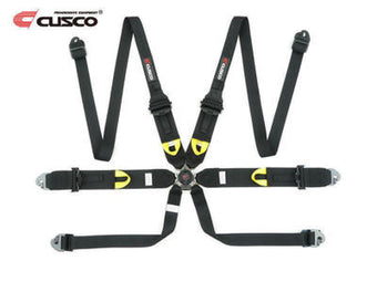 compare product Cusco Universal 6 Point 3in Shoulder 3in Lap (HANS) w/Eyebolts (7/16-20UNF) FIA Racing Harness- BLK