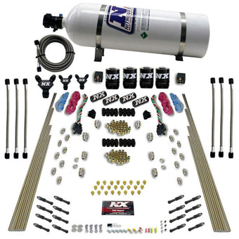 compare product Nitrous Express 8 Cyl Dry Direct Port Dual Stage 4 Solenoids Nitrous Kit (200-600HP) w/15lb Bottle