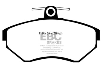 compare product EBC 96-98 Volkswagen Passat 1.9 TD Ultimax2 Front Brake Pads