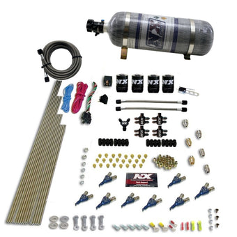 compare product Nitrous Express 8 Cyl Piranha Direct Port 4 Solenoids Nitrous Kit (200-500HP EFI Jets) w/12lb Bottle